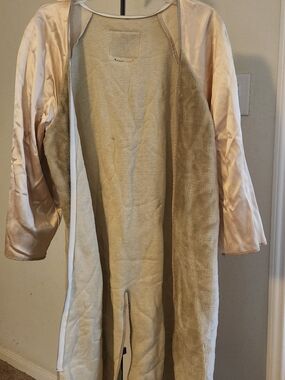 Light Pink and Beige Women's Long Coat